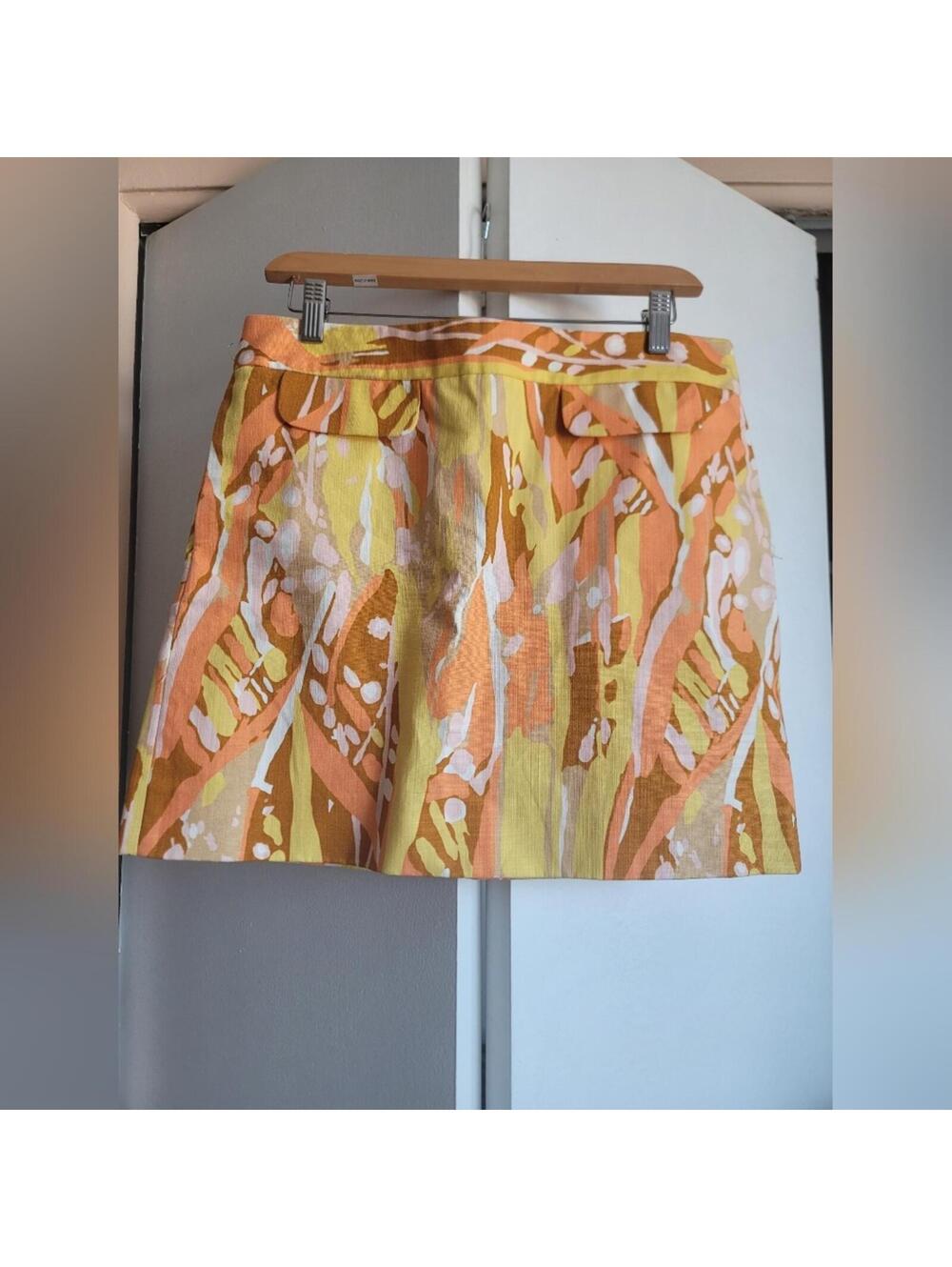 J. Crew Multicolor 98% Cotton Skirt EUC